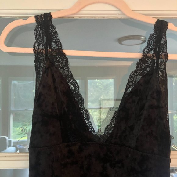 Free People Black Velvet Dress - Picture 2 of 5